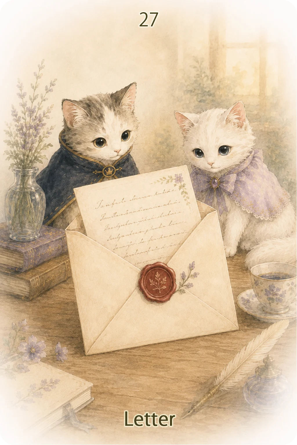 手紙（Letter）のルノルマンカード画像