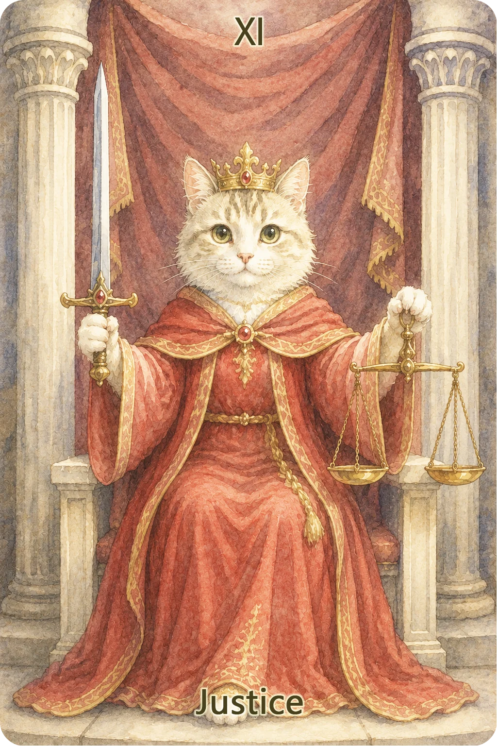 正義（Justice）のタロットカード画像