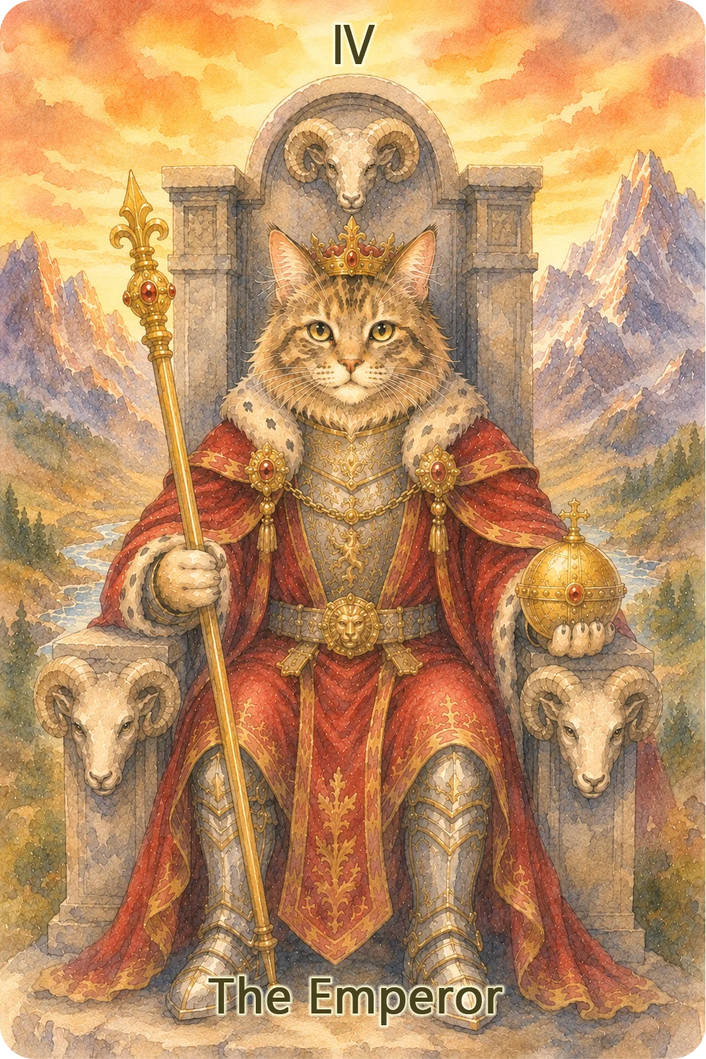 皇帝（The Emperor）のタロットカード画像