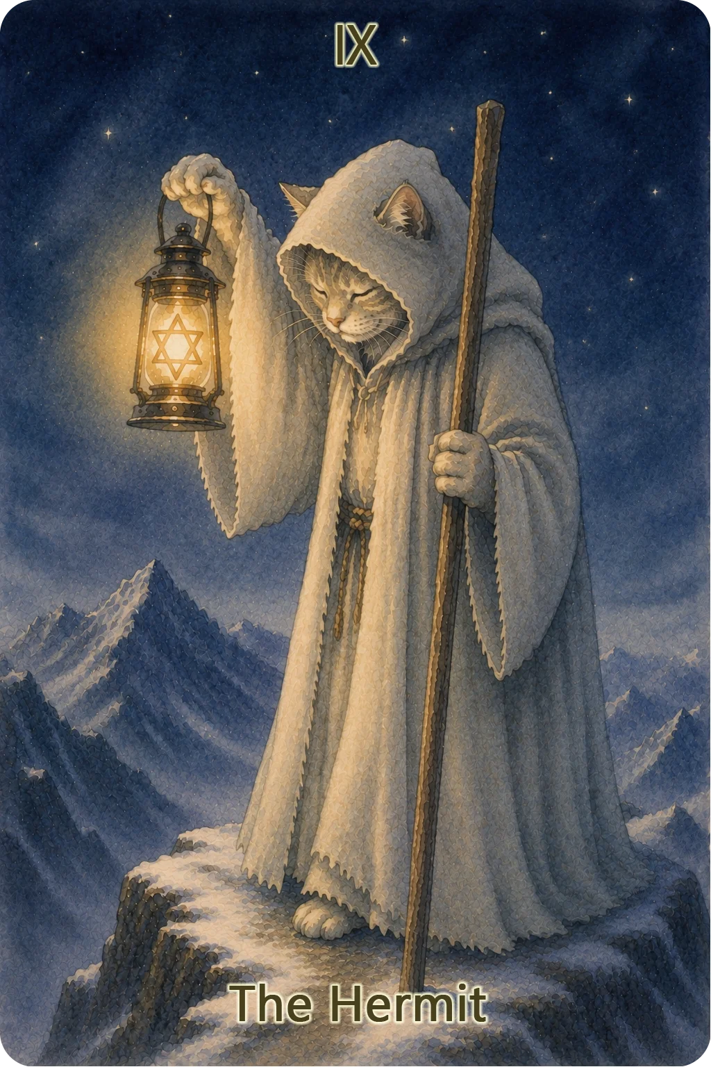 隠者（The Hermit）のタロットカード画像