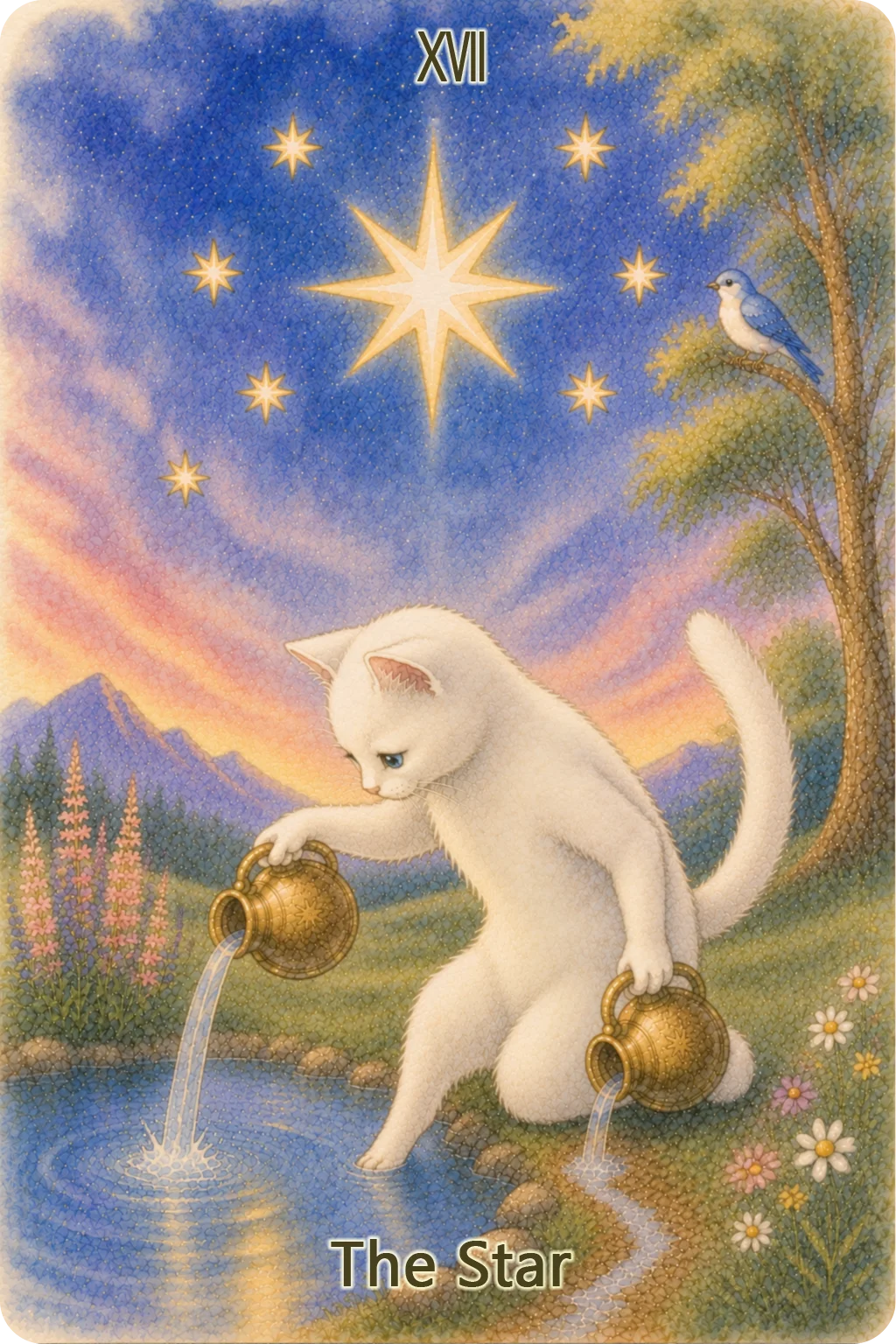 星（The Star）のタロットカード画像
