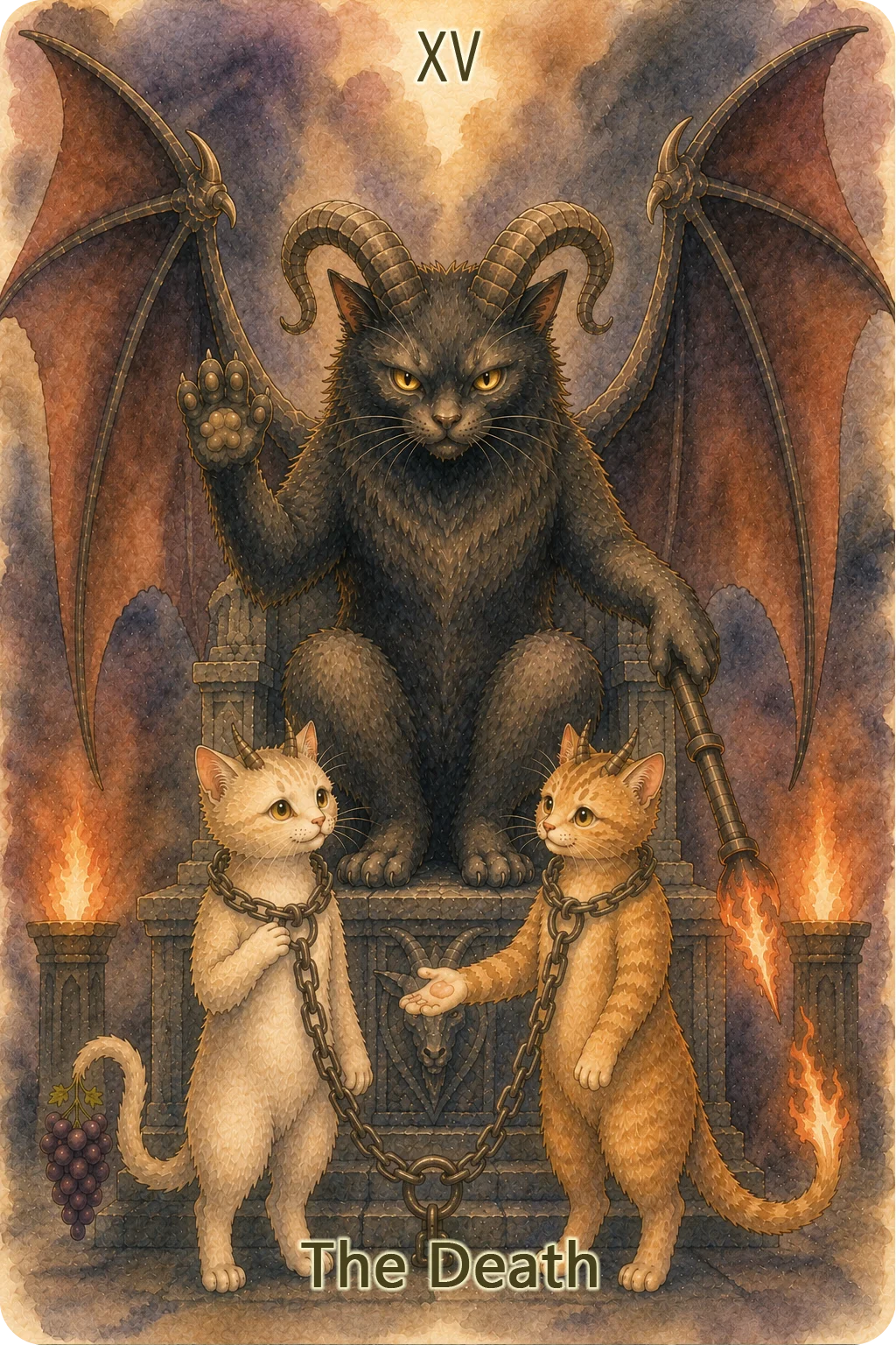 悪魔（The Devil）のタロットカード画像