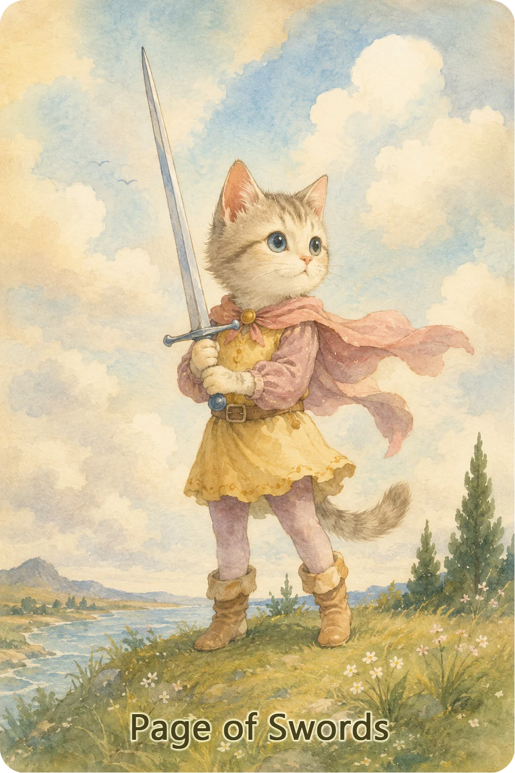 ソードのペイジ（Page of Swords）のタロットカード画像