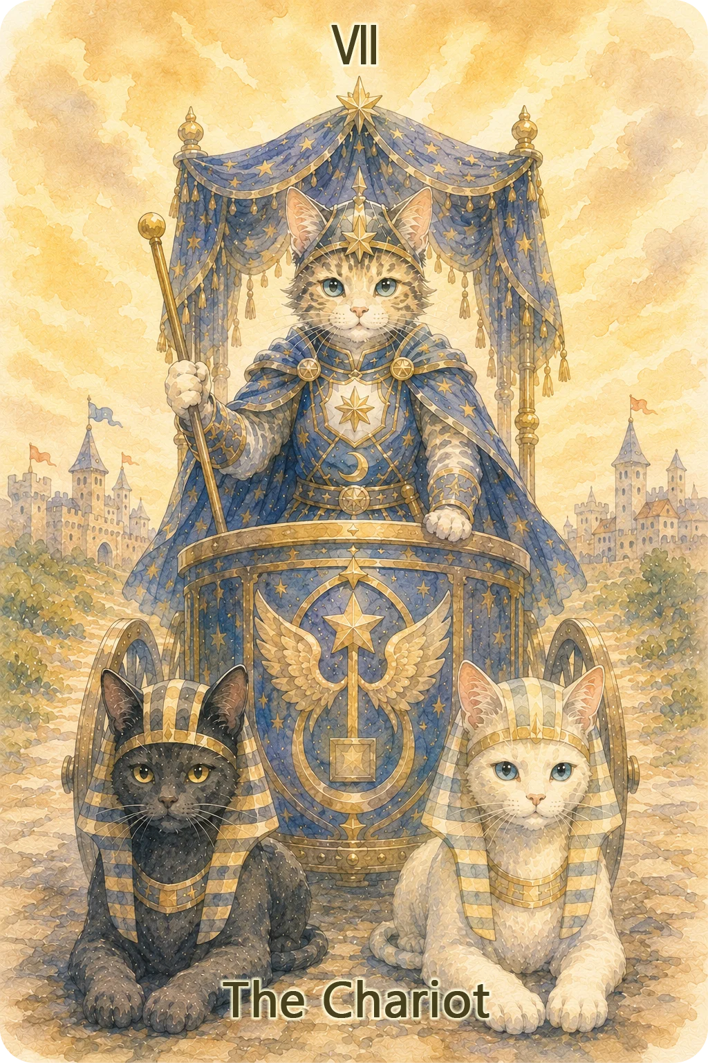 戦車（The Chariot）のタロットカード画像