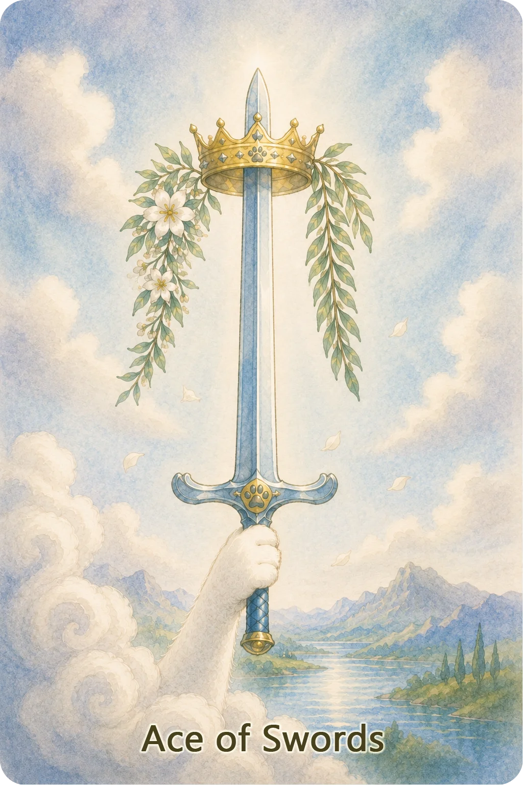 ソードのA（Ace of Swords）のタロットカード画像