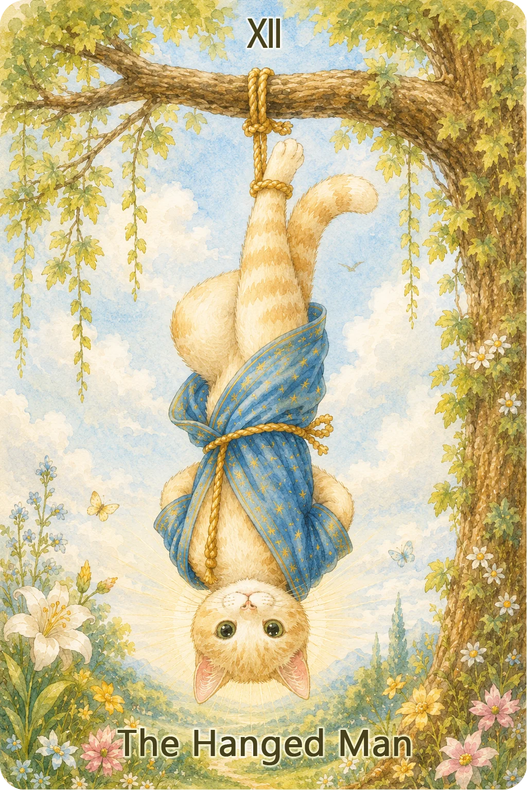 吊られた男（The Hanged Man）のタロットカード画像